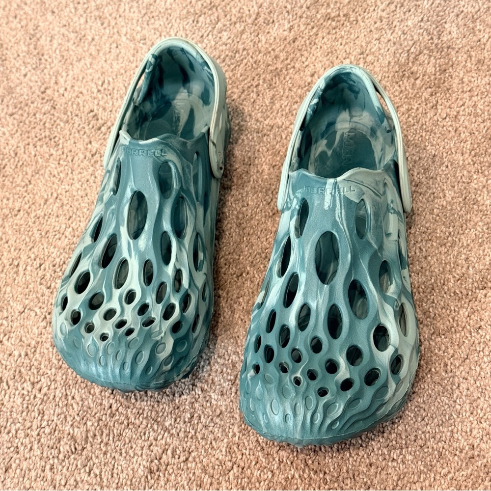 Merrell Hydro Moc Mens 7.5 Womens 9 Shoe Aqua Green Water Sandals Hiking Slip On